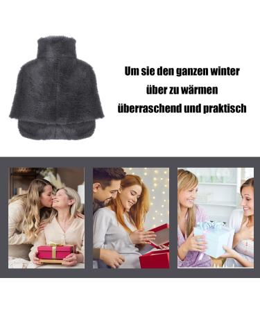 Electricity-Free Foot Warmer | 2L Large Hot Water Bottle for Feet | 2-in-1 Gray Cover - Ideal for Adults & Children - Buy Online on GoSupps.com