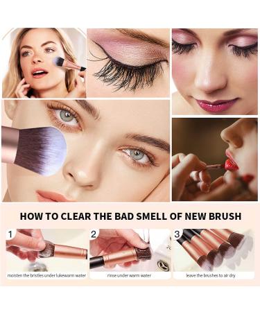 Buy Zhurson 14-Part Red-Gold Makeup Brush Set | Face & Eye Brushes for Foundation Powder & Eyeshadow - International Shipping Available - Buy Online on GoSupps.com