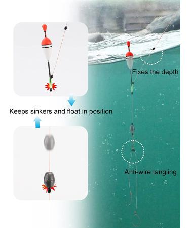 Avlcoaky 1200PCS Yellow Rubber Bobber Stops for Fishing Line - Size M, 6-in-1 Float Sinker Stop Set with L, M, S Options - Buy Online on GoSupps.com
