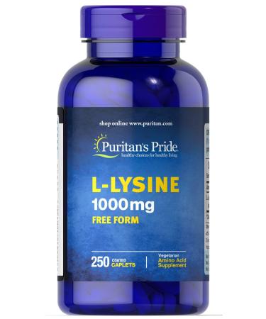 Puritan's Pride L-Lysine 1000 mg-250 Caplets (6013)