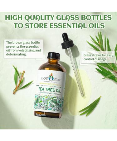 EVOKE OCCU Tea Tree Essential Oil 4 Oz - Pure Oil for Diffuser, Skin, Hair, Body, and Nails - Buy Online on GoSupps.com