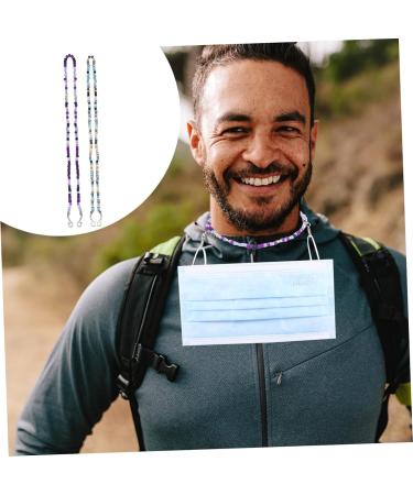 Minkissy 4-Piece Adjustable Mask Chain & Glasses Straps | Stylish Face Cover Rope Lanyards & Bead Chains for Masks - Buy Online on GoSupps.com