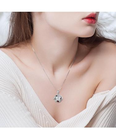 Sunflower Aromatherapy Diffuser Necklace | 925 Sterling Silver Essential Oil Pendant for Women | Perfect Gift for Birthday Valentine's Day & Graduation - Buy Online on GoSupps.com