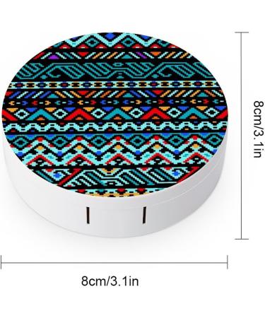 Azteca Patterns Contact Lens Case - Portable Travel Lens Box with Mirror for International Shipping - Buy Online on GoSupps.com
