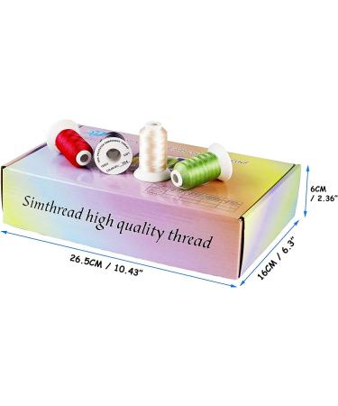 Simthread 40 Colors Polyester Embroidery Thread Kit for Brother, Janome, Singer - 550Y(500M) - Buy Online on GoSupps.com
