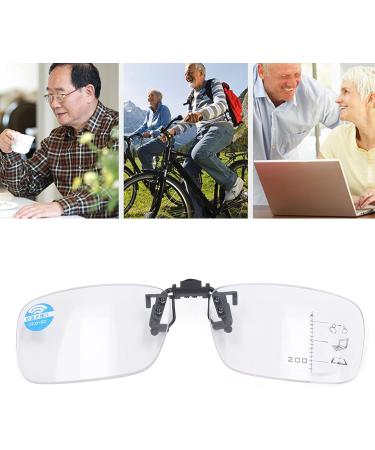 Clip-On Reading Glasses for Seniors | Scratch-Resistant & Perfect for Office Use (2#+200) - Buy Online on GoSupps.com