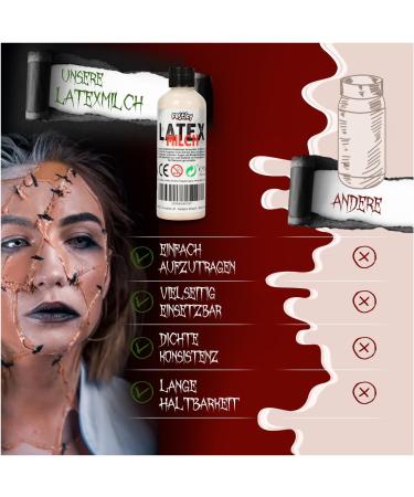  Festicy Festicy Latex Halloween Makeup Perfect for Special Effects and Halloween Makeup (Skin Colour 100ml) - Buy Online on GoSupps.com