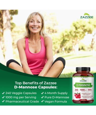 Zazzee Ultimate Urinary Tract Support Bundle | Super Concentrated Proanthocyanidin Cranberry Extract Capsules Plus D-Mannose 1000mg Capsules for UT & Bladder Cleansing (120 Servings Each) - Buy Online on GoSupps.com