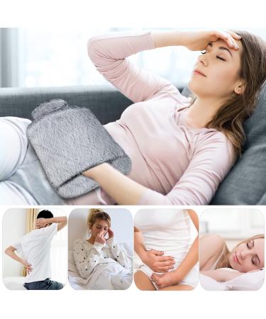 Opamoo 2L Heat Bottle with Cover & Kangaroo Pocket | Natural Rubber Pain Relief for Adults & Children - Gray - Buy Online on GoSupps.com