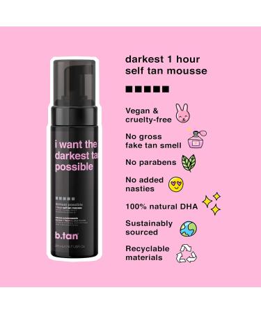 b.tan Darkest Self Tanner Kit | Achieve the Darkest Tan Faster Mousse & Mitt Bundle - Buy Online on GoSupps.com