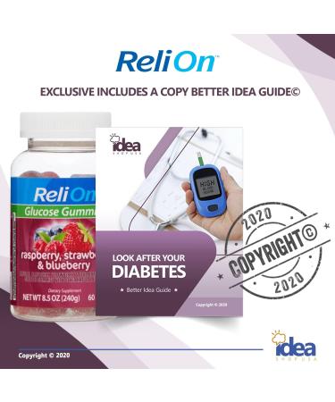 ReliOn Glucose Gummies - 60 Ct Dietary Supplement Bundle for Diabetes Care | Exclusive Better Idea Guide - Buy Online on GoSupps.com
