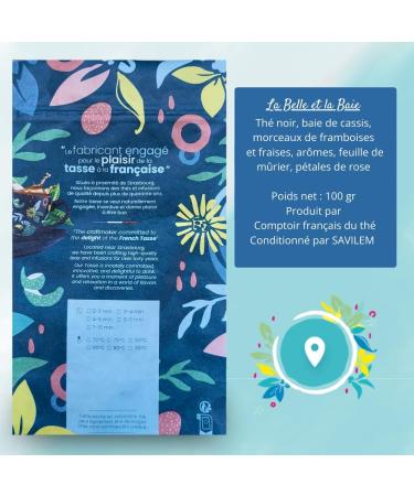 100g de Th noir aromatis aux Fruits rouges et noirs A d guster tout au long de la journ e | La Belle Et La Baie COMPTOIR FRAN AIS DU TH  - Buy Online on GoSupps.com