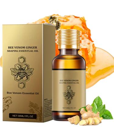 Bee Venom Ginger Body Oil Bee Venom Belly Button Drops Bee Venom Drops Skin Firming Body Cream Ginger Essential Oil Belly Drainage Ginger Oil Bee Venom Tightening Skincare and Shaping Body Curve
