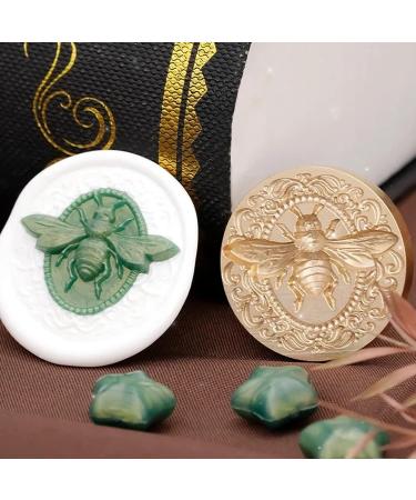 Bee Wax Seal Stamp Kit for Wedding Invitation DIY Decoration - 3D Embossed Bee Design | Bee01 - Buy Online on GoSupps.com