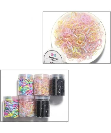 Miaoo 450 Pieces Mini Multi Color Elastic Rubber Bands Soft Elastic Hair Bands for Kids Baby Girls Hair Braids Hair Wedding Hairstyle and More (Black) - Buy Online on GoSupps.com