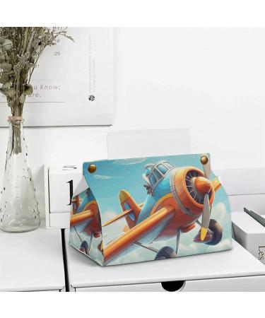Tissue Box Cover Tissue Box Holder Cartoon Airplane Print Tissue Holder Travel Tissue Packs Facial Paper Holder Decorative Holder - Buy Online on GoSupps.com
