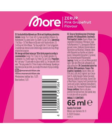 More Zerup Mixed 6 Series Bundle - Sugar-Free Syrup with Real Fruit Extracts | Vegan Zero Calories | 6 x 65ml - Made in Germany - Buy Online on GoSupps.com