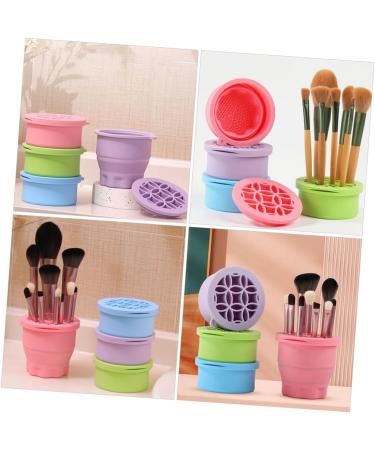 Mipcase Silicone Makeup Brush Cleaner Makeup Brush Washing Mat Brush Washing Tool Makeup Brush Cleaning Mat Makeup Brush Organizer Makeup Sponge Cleaners Brush Holder Silica Gel Pink Fold 10x8.5cm Pink - Buy Online on GoSupps.com