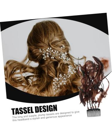 Mikinona Hair Accessories Bohemian Hair Bands Party Cosplay Hairbands Plume Costume Accessories Party Props Decorative Plume Tassel Headdress Plume Tassel Hairbands Headdress - Buy Online on GoSupps.com