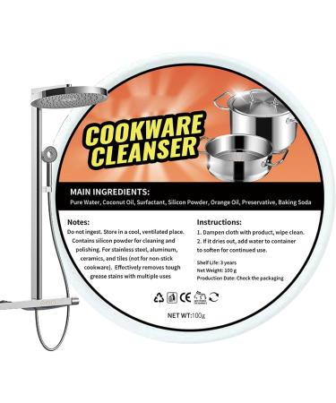 Cookware Cleaner | Polishing Stainless Steel Pan Cleaner Effective Kitchen Cleaner Powerful Oven Cleaner for Removes Calcium Lime Deposits Stubborn Rust Stains 100g set - Buy Online on GoSupps.com