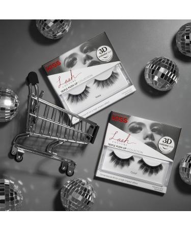 KISS Lash Couture Triple Push Up Collection 1 Pair of False Lashes Corset 3D Volume False Eyelashes Cruelty-Free Reusable includes Lash Glue - Buy Online on GoSupps.com