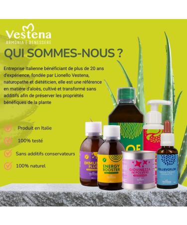  VESTENA Vestena - Aloe Arborescens with Agave 100% Pure Natural - Recipe Father Zago. Natural Detox Juice for Liver and Intestines Powerful Draining Slimming - 500ml - Made in Italy - Buy Online on GoSupps.com