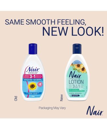 Nair 3-In-1 Hair Removal Lotion for Sensitive Skin with Sunflower Seed Oil 175-ml - Buy Online on GoSupps.com