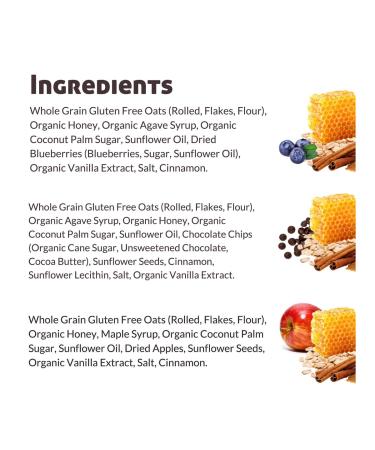FreeYumm Soft Baked Bars Variety Pack - Chocolate Chip, Honey Apple, Blueberry - Plant Based & Allergen Free - 30 Individually Wrapped Bars - Buy Online on GoSupps.com