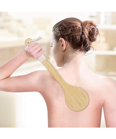 Eco-Friendly Bathing Brush & Back Scrubber | Bamboo Dry Brush for Exfoliation Blood Circulation & Relaxation - Buy Online on GoSupps.com