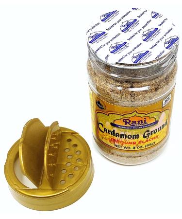 Rani Cardamom Ground Powder 3oz PET Jar - All Natural, Gluten Friendly, Vegan - NON-GMO - No Salt, Fillers, or Color Added - Indian Spice | Pack of 1 - Buy Online on GoSupps.com
