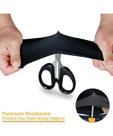 Black Nitrile Gloves 4 Mil, Latex & Powder Free - 100 Pcs Large Cleaning Gloves - Buy Online on GoSupps.com
