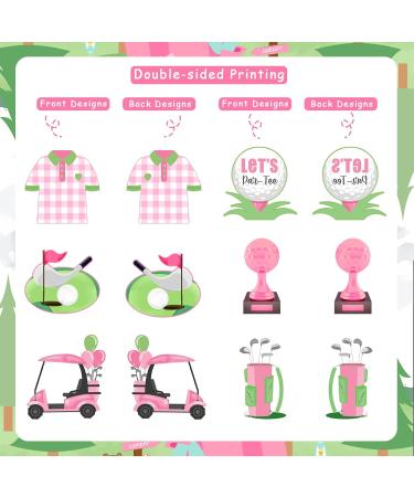 Golf Cupcake Topper for Girls Pink Golf Theme Party Decoration Golf Cart Ball Cap Club Shirt Pink Birthday Party Decoration for Sports Theme Party Baby Shower Birthday Let s Par-tee Time - Buy Online on GoSupps.com