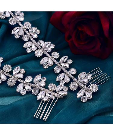 Crystal Wedding Bridal Headband Rhinestone Hair Comb Headdress - Buy Online on GoSupps.com