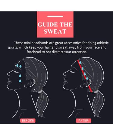 4 Pieces Thick Non-Slip Elastic Sport Headbands Hair Headbands for Women and Men (Fluorescent Yellow Fluorescent Orange Red Pine Green) - Buy Online on GoSupps.com