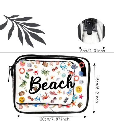 Makeup Organiser Make Up Bag: Clear PVC Travel Makeup Bag - Bag Portable Printed Cosmetic Bags for Women Girls - - Easy Clean Lightweight Perfect for Toiletries Cosmetics (F) - Buy Online on GoSupps.com