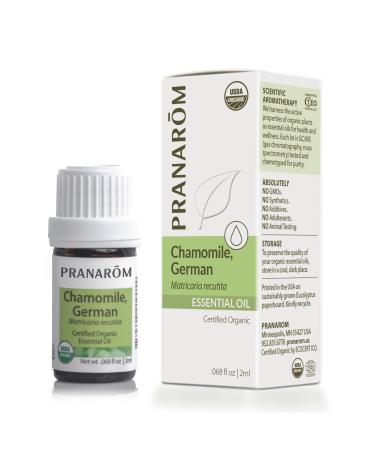 Pranarom - Chamomile German Essential Oil 2ml - for Wellness Enthusiasts - Diffusing for Relaxation - Promotes Sleep Relaxation - Sweet Apple-Like Aroma - 100% Pure Organic Matricaria Recutita