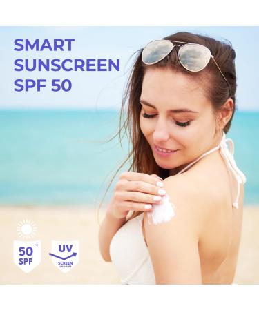 Buy Smart Sunscreen Daily SPF 50 - Clear Zinc Oxide Oil-Free Non-Comedogenic for Sensitive & Acne-Prone Skin | International Shipping - Buy Online on GoSupps.com