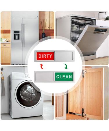 Elinrat Cleaning Dishes Dirt Sign Magnet Magnetic Dishwasher Display for Crockery and Laundry Scratch-Resistant Sign "Clean Or Dirty" for Home and Restaurant White - Buy Online on GoSupps.com