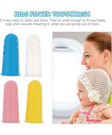 Tovinanna Silicone Toothbrush Set - 4 Sensory Cleaning Toys for Newborns & Babies - Thumb Brushes & Pebbles - Multicolor Child-Friendly Oral Care - Buy Online on GoSupps.com