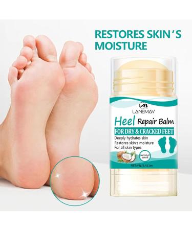 Heel Repair Balm for Dry Cracked Feet with Coconut Oil Foot Exfoliating Moisturizing Cream Skin Care for Women Men and Women 40g - Buy Online on GoSupps.com