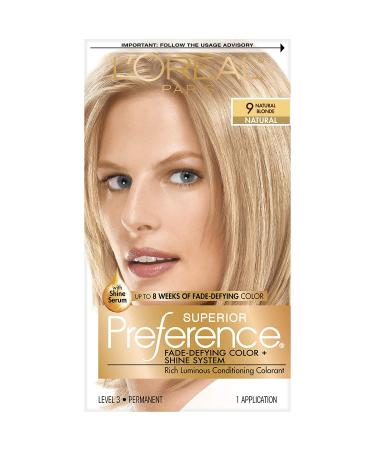 L'Oreal Superior Preference Fade-Defying Color + Shine System 9 Natural Blonde 1 Application