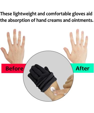 Moisturizing Beauty Gloves for Men - Overnight Sleeping & Touch Screen - XL Black - 1 Pair - Buy Online on GoSupps.com