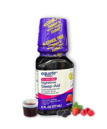 FUSION SHOP STORE Smart choices meaningful life! Diphenhydramine 50mg Liquid- Alcohol-Free Mixed Berry Flavor 6 fl oz (Pack of 1)