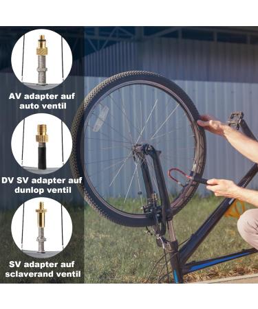 Ukofew 30-Piece Bicycle Valve Adapter Set - Universal DV SV AV Accessories for All Bike Valves - Buy Online on GoSupps.com