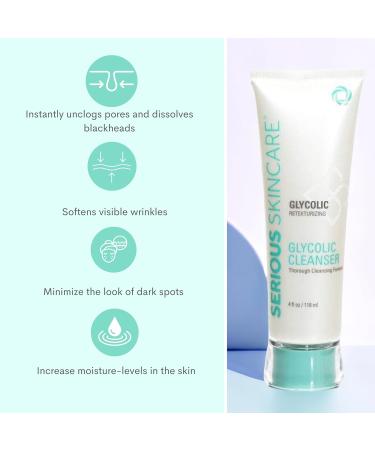 Buy Serious Skincare Glycolic Cleanser 4 oz - Exfoliating Face Wash for Radiant Skin | International Shipping - Buy Online on GoSupps.com