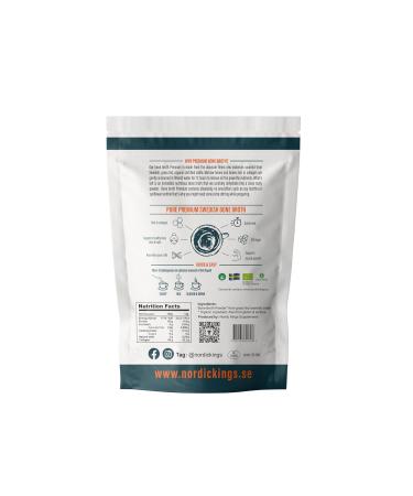 Buy Nordic Kings Organic Beef Bone Broth Powder 500g - Keto & Paleo Friendly Rich in Collagen No Additives - Pure Natural Cattle Bone Brew - Buy Online on GoSupps.com