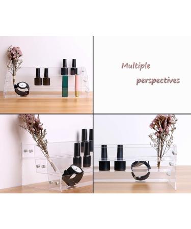 AYNEFY Acrylic Nail Polish Stand - 3 Layers Makeup Organizer Display - Clear Storage Holder (31x13.3x11cm) for All Nail Polish Enthusiasts - Buy Online on GoSupps.com