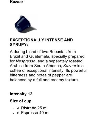  Nespresso 30 x Extra Strong Kazaar Blend Nespresso Capsules - Buy Online on GoSupps.com
