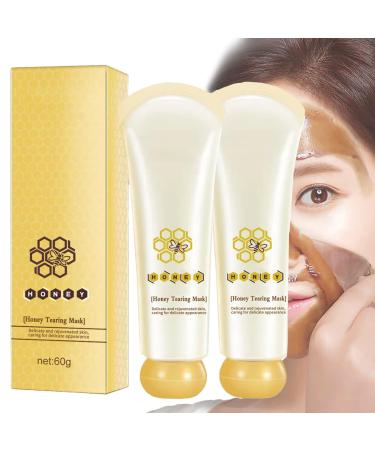 Honey Tearing Peel Mask Peel Mask Dead Skin Clean Pores Shrink Oil Control Painless Blackhead Honey Mask Face Deep Cleasing & Moisturizing Mask For All Skin Types Women