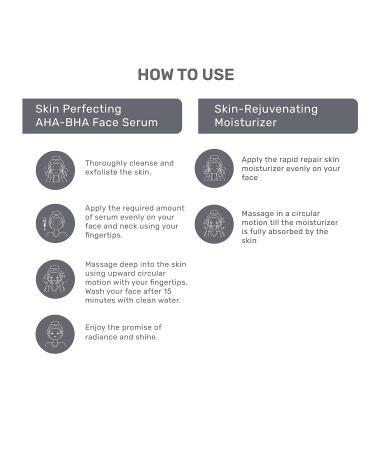 Skin Exfoliator Duo: AHA-BHA Face Serum & Moisturizer Set - No Parabens Sulphates Silicones | International Shipping - Buy Online on GoSupps.com